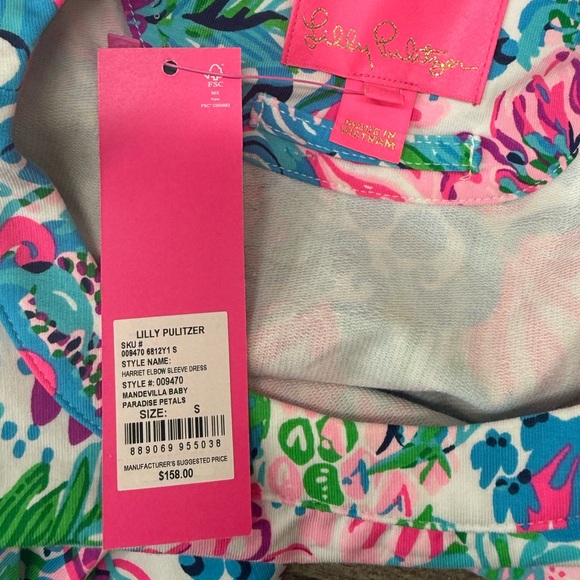 NWT Lilly Pulitzer Harriet‎ Mandevilla Baby Paradise Petals Terry Dress Size S - Picture 4 of 7